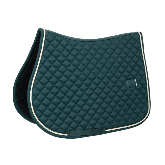 pine green saddle pad on a transparent background