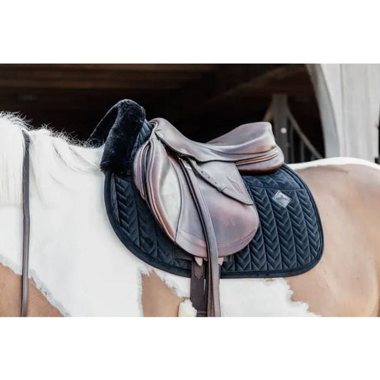 Boomerang Equestrian - Kentucky Saddle Pad Skin Friendly Velvet Jumping Black
