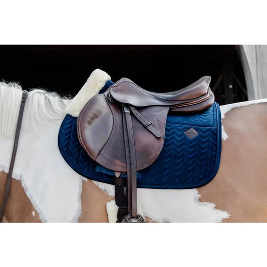 Boomerang Equestrian - Kentucky Saddle Pad Skin Friendly Velvet Jumping Navy