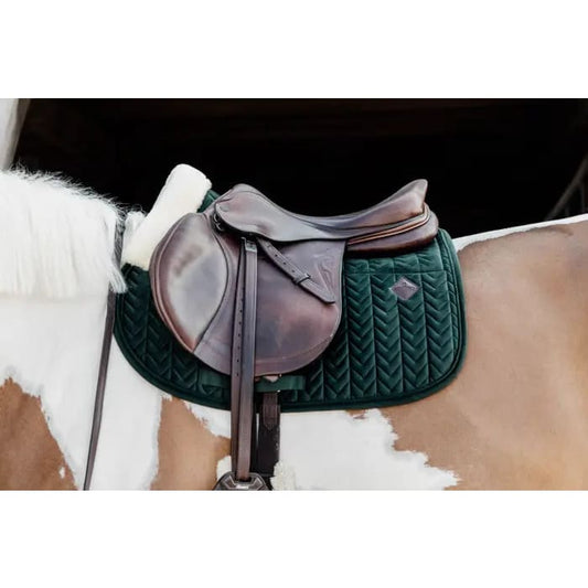 Boomerang Equestrian - Kentucky Saddle Pad Skin Friendly Velvet Jumping Pine Green