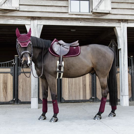 Boomerang Equestrian - Kentucky Saddle Pad Velvet Jumping Bordeaux