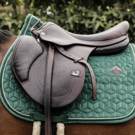 Boomerang Equestrian - Kentucky Saddle Pad Velvet Jumping Dark Green