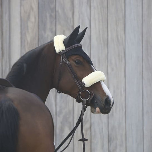 Boomerang Equestrian - Kentucky Sheepskin Noseband Cover Natural