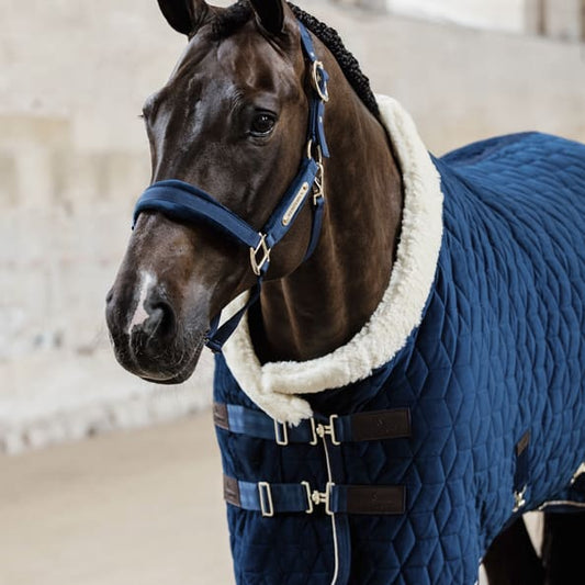 Boomerang Equestrian - Kentucky Velvet Show Rug Navy 160g