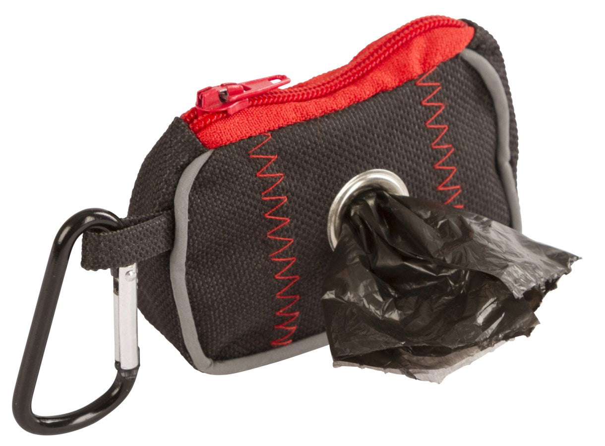 Pouch for dog bags on a white background