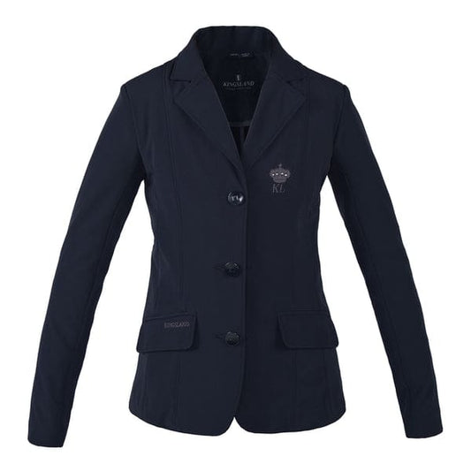 Boomerang Equestrian - Kingsland Girls Classic Woven Softshell Show Jacket Navy