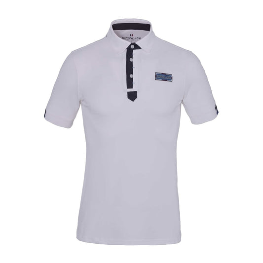 Boomerang Equestrian - Kingsland Men's Tec Pique Polo Shirt Glasse White