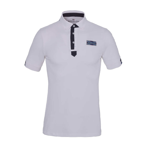 Kingsland Men’s Tec Pique Polo Shirt Glasse White - T shirt