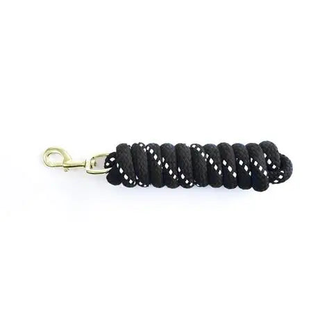black lead rope on a white background