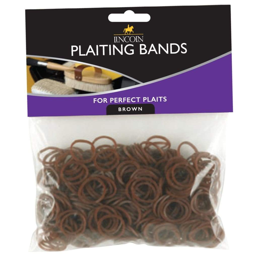 Boomerang Equestrian - Lincoln Plaiting Bands In A Bag Black/White/Brown