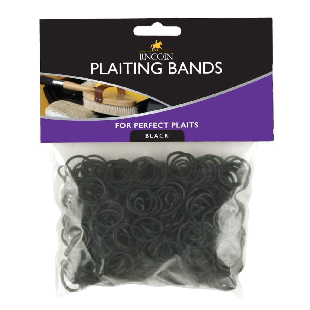 Boomerang Equestrian - Lincoln Plaiting Bands In A Bag Black/White/Brown