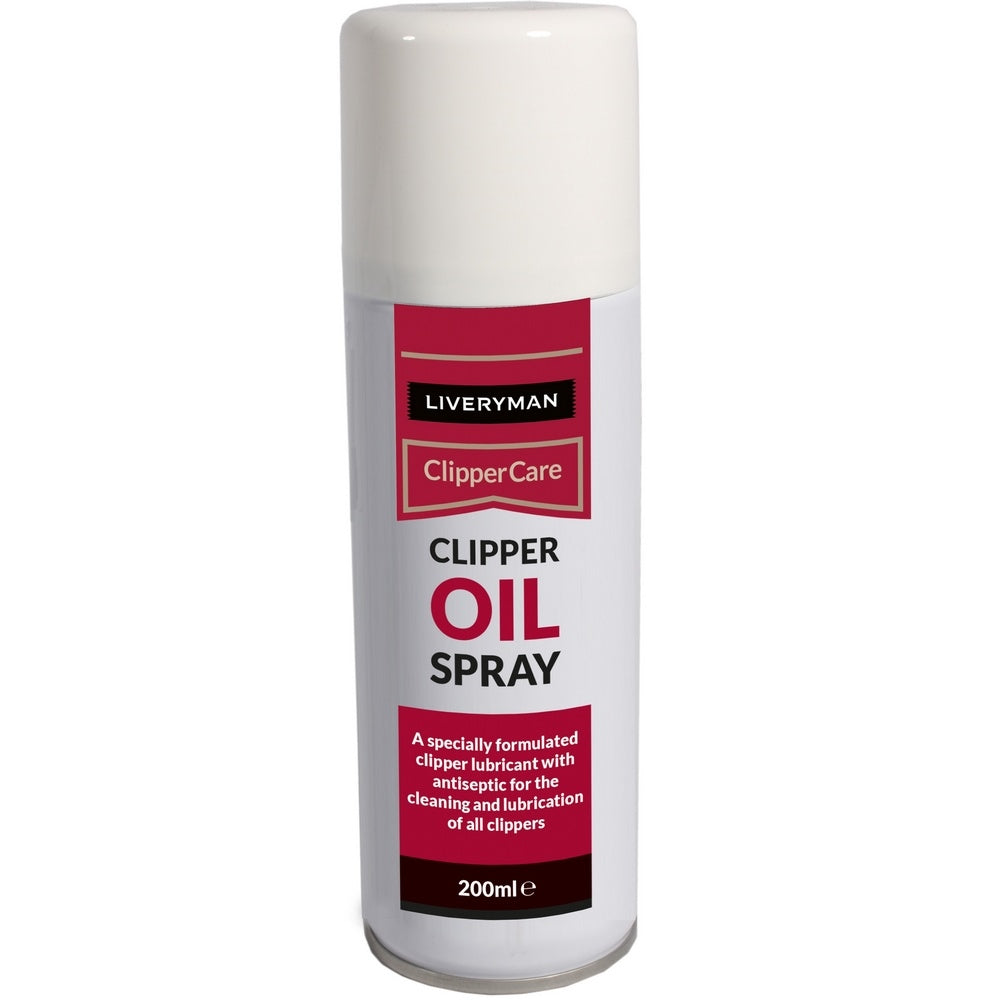 Liveryman clipper oil spray can on a white background