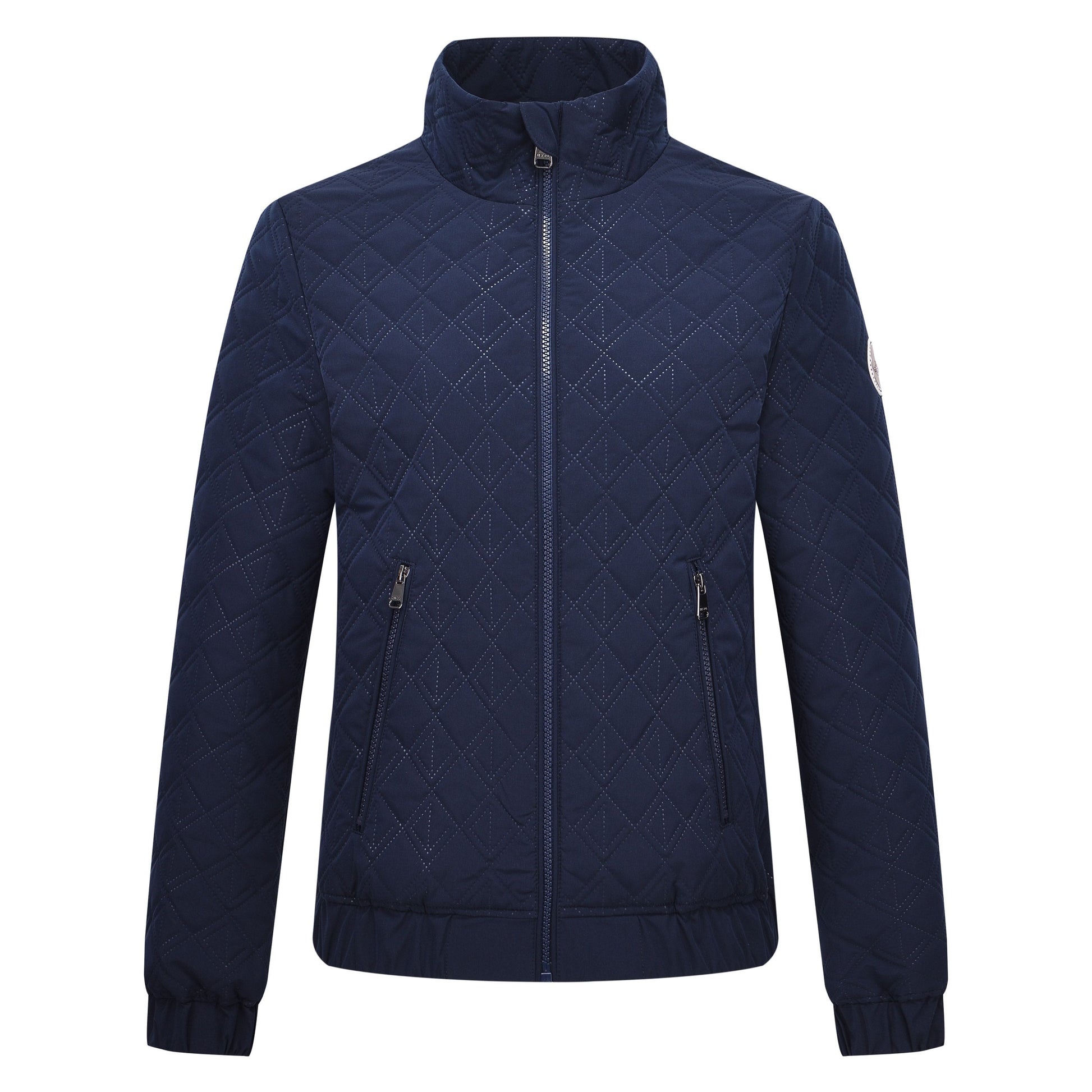 Navy jacket on a white background