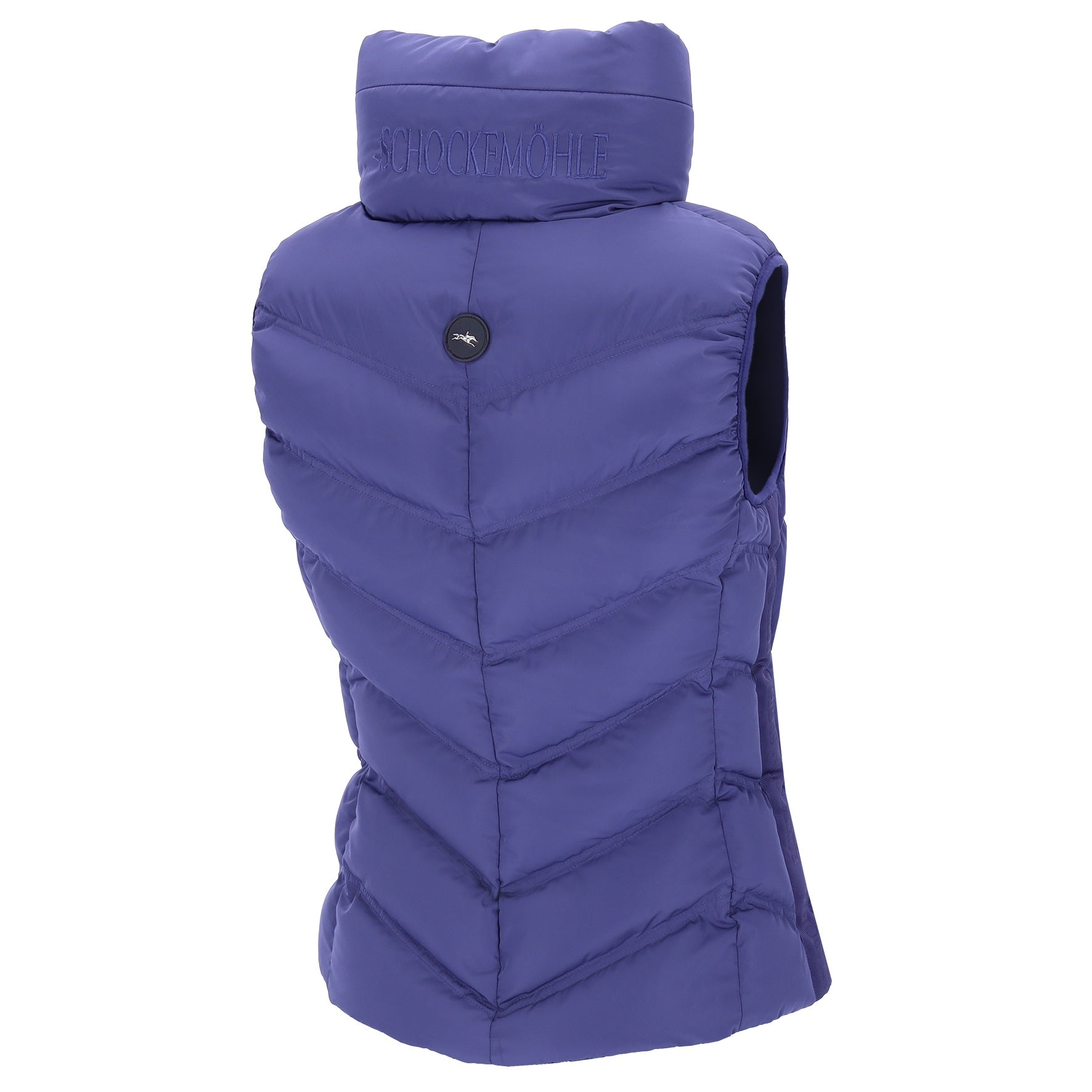 Back of blue Schockemohle gilet