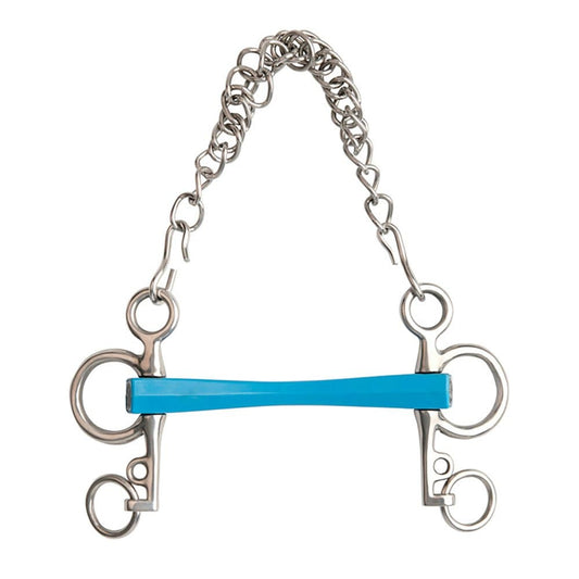 Boomerang Equestrian - Metalab Flexi Pelham Bit Blue