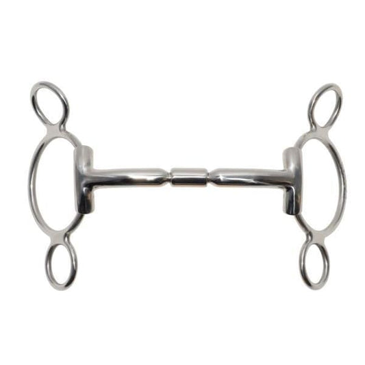 Boomerang Equestrian - Metalab Mullen Barrel Mouth 3 Ring Continental Gag Bit Elite Collection