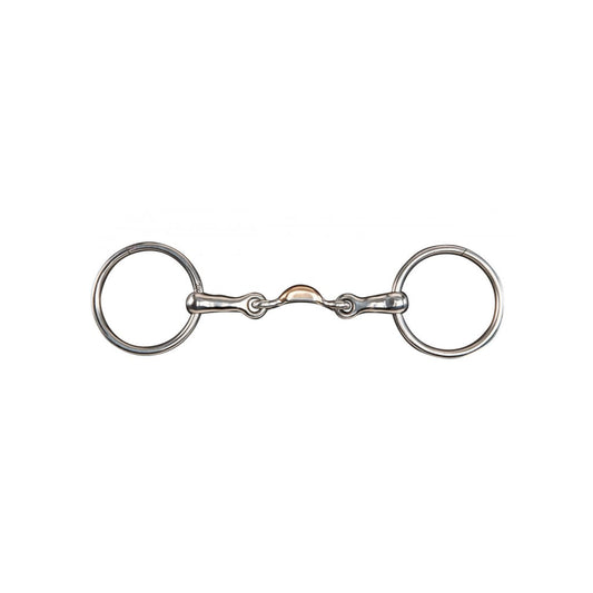 Boomerang Equestrian - Metalab Pessoa Magic Loose Ring Snaffle With Brass Lozenge