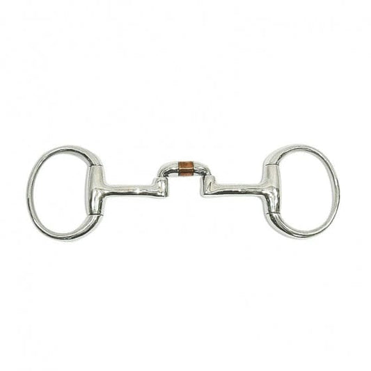 Boomerang Equestrian - Metalab Ported Relax Eggbutt Snaffle Bit With Part Copper Roller