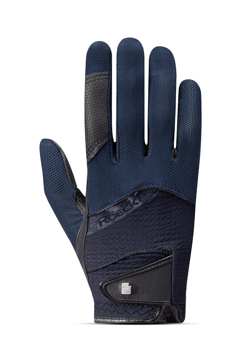 Navy glove on a white background