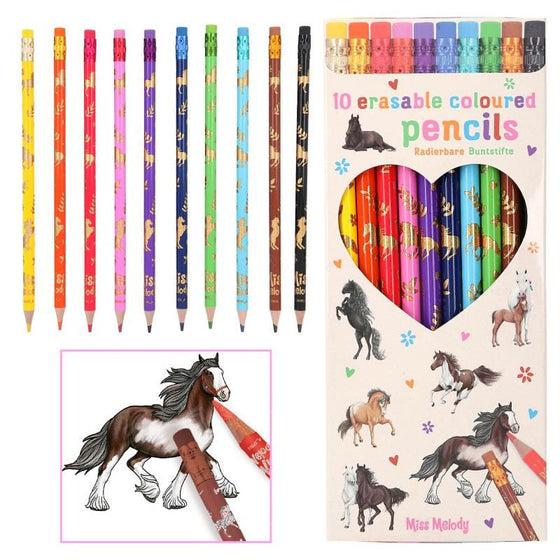 Miss Melody Erasable Coloured Pencils - ONESIZE - Pencils
