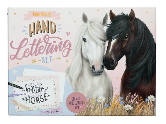 Letting writing gift set box on a white background