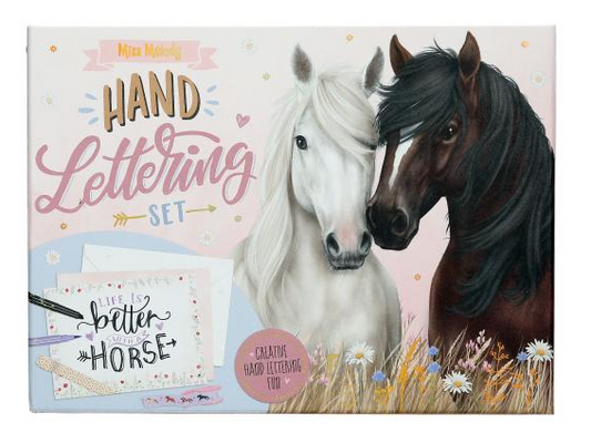 Letting writing gift set box on a white background