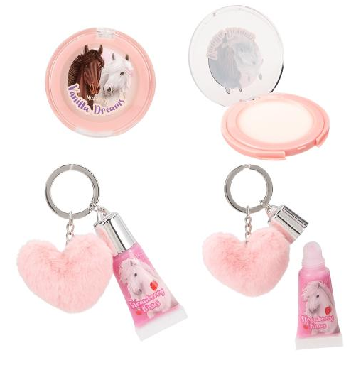 Lip gloss set on a white background