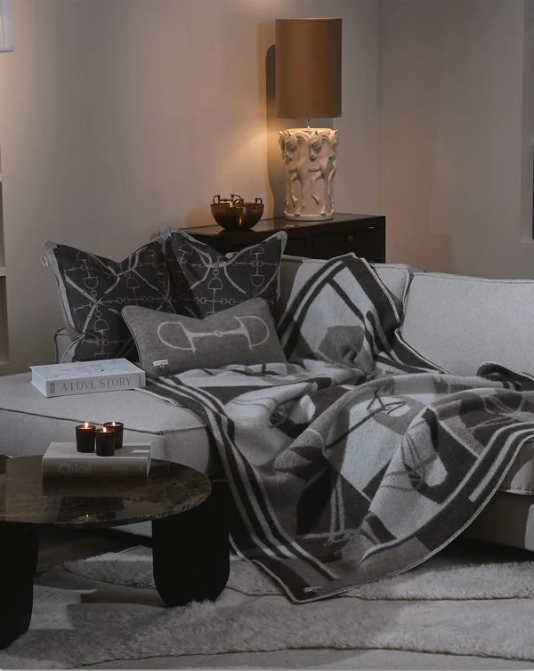 Throw on a sofa in a home setting