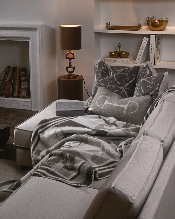 Throw on a sofa in a home setting