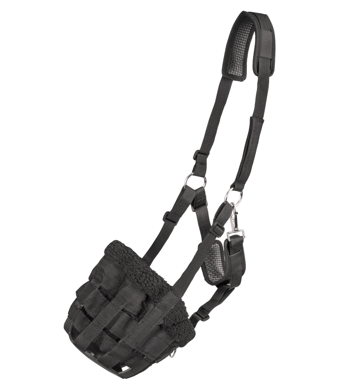 A muzzle on a gray background
