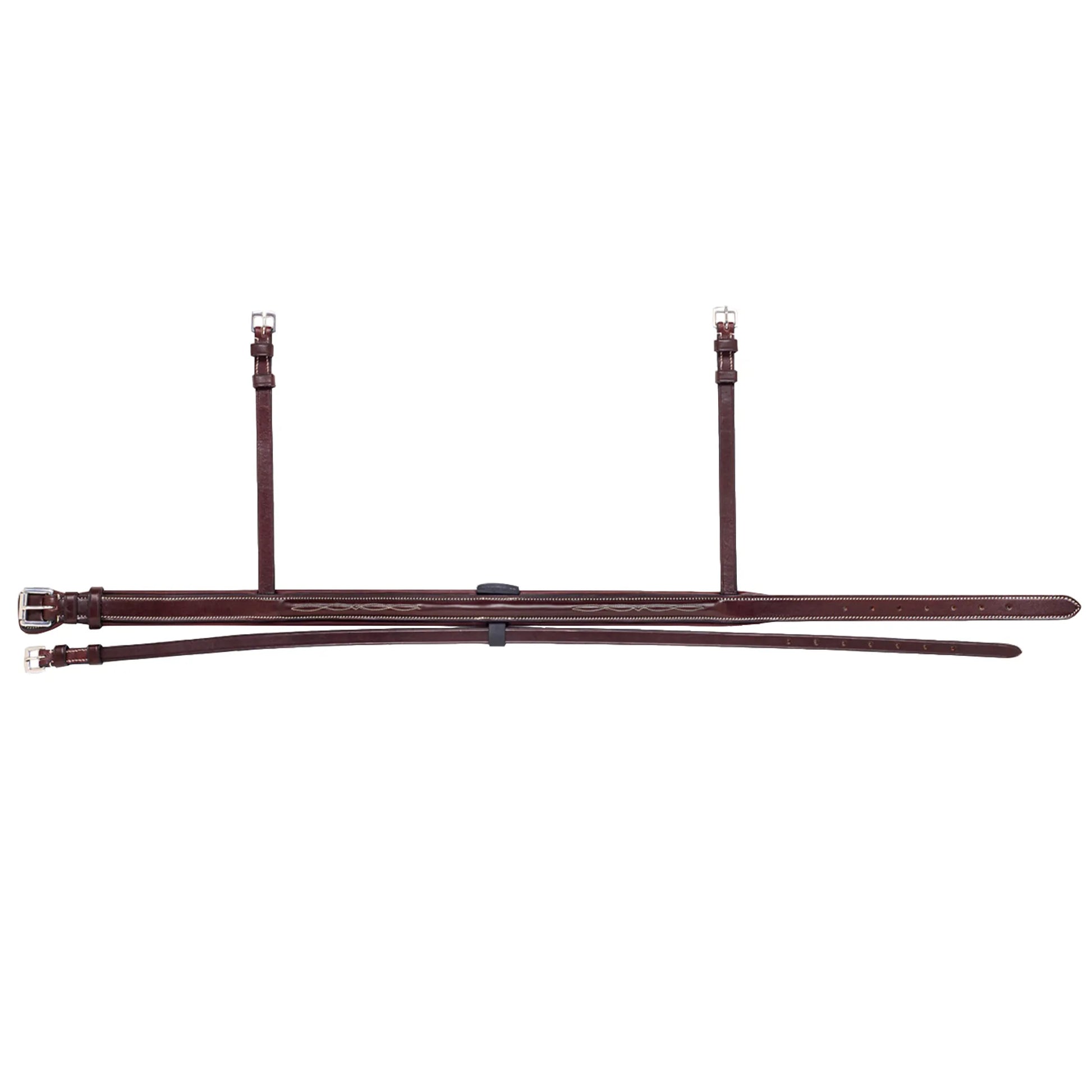 Boomerang Equestrian - Equiline Convex Noseband With Fancy Stitching Brown NB0449