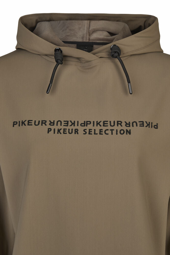 Brown hoodie with 'PIKEUR SELECTION' text on a white background