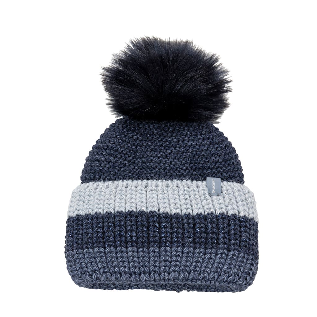 Pikeur Ladies Bobble Hat Blue Stripes - BLUE / ONESIZE - Bobble Hat