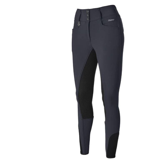 Pikeur Ladies Candela Grip Softshell Breeches Dark Shadow Black Grip - Ladies Breeches