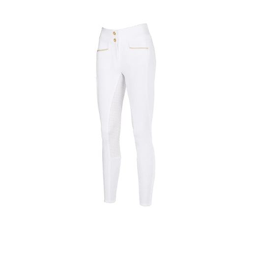 PIKEUR LADIES FULL SEAT BREECHES VIOLETTE WHITE 34