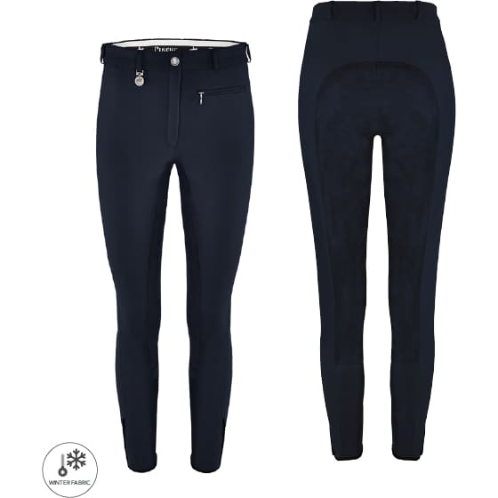 Pikeur Ladies Lugana Softshell Full Suede Seat Winter Breeches - 44 / Navy - Ladies Breeches