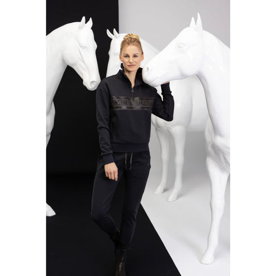 PIKEUR LADIES ZIP SWEATER CAVIAR 36