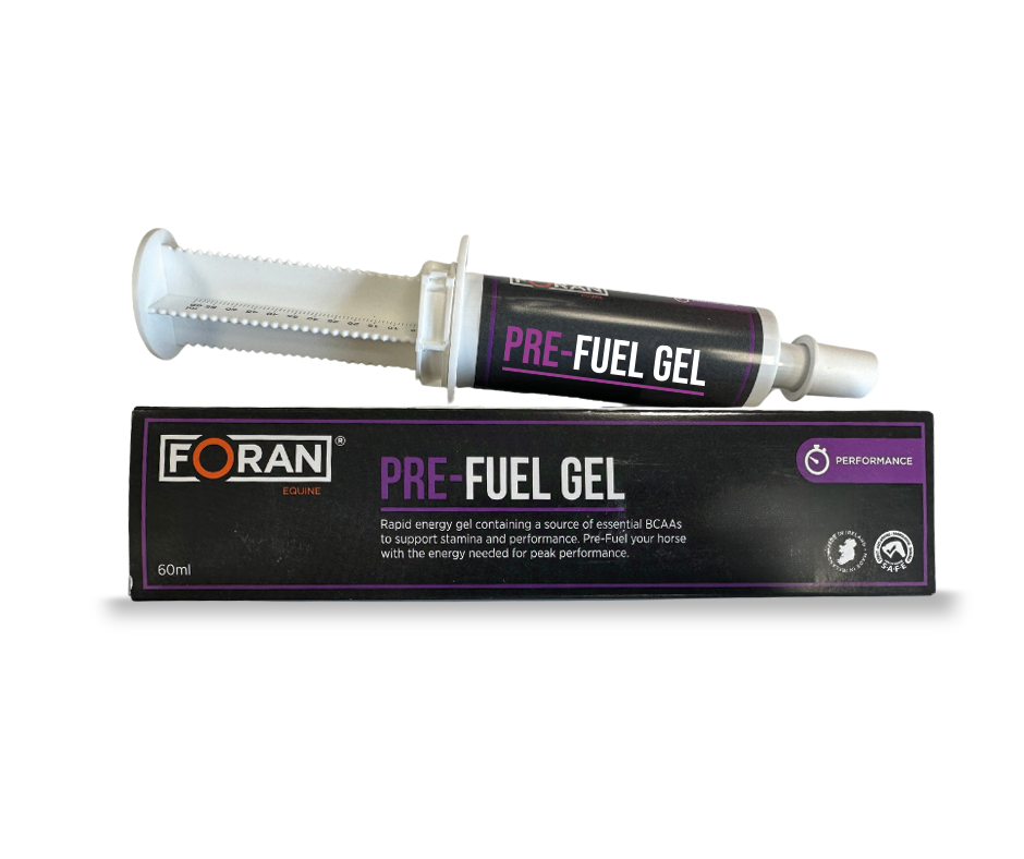 Foran Pre Fuel Gel syringe on a white background
