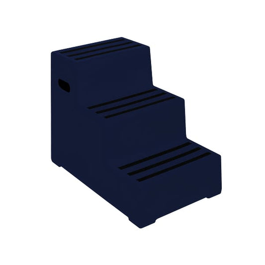 Boomerang Equestrian - Premium 3 Step Mounting Block Navy Blue