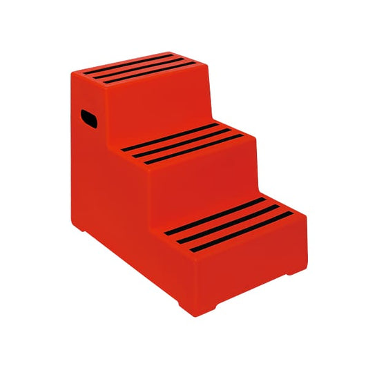 Boomerang Equestrian - Premium 3 Step Mounting Block Red
