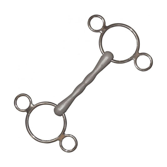 Boomerang Equestrian - Privilege Equitation 3 Ring Resin Straight Bar Bit