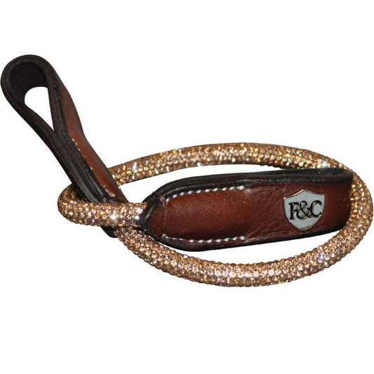Boomerang Equestrian - Privilege Equitation Flags & Cup Sparkle Browband Brown/Rose Gold