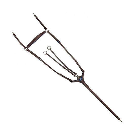 Boomerang Equestrian - Privilege Equitation Flags & Cups Paris Breastplate Brown/Navy