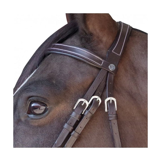 Privilege Equitation Flat & Padded Bridle Brown - PONY - Bridle