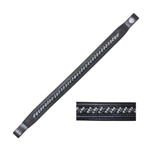 Boomerang Equestrian - Privilege Equitation Pearl Browband Brown