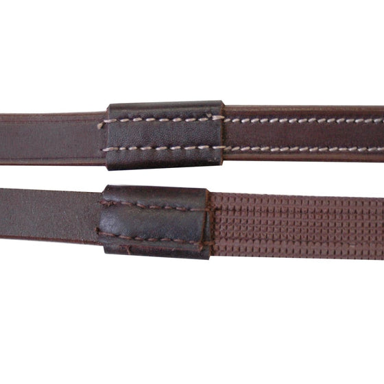 Privilege Equitation Slit Draw Reins With New Rope Brown - Draw Reins