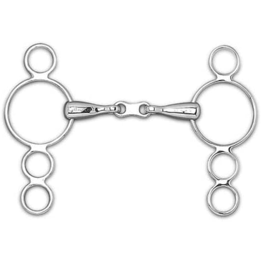 Boomerang Equestrian - ProTack Continental French Link 3 Ring Gag Bit
