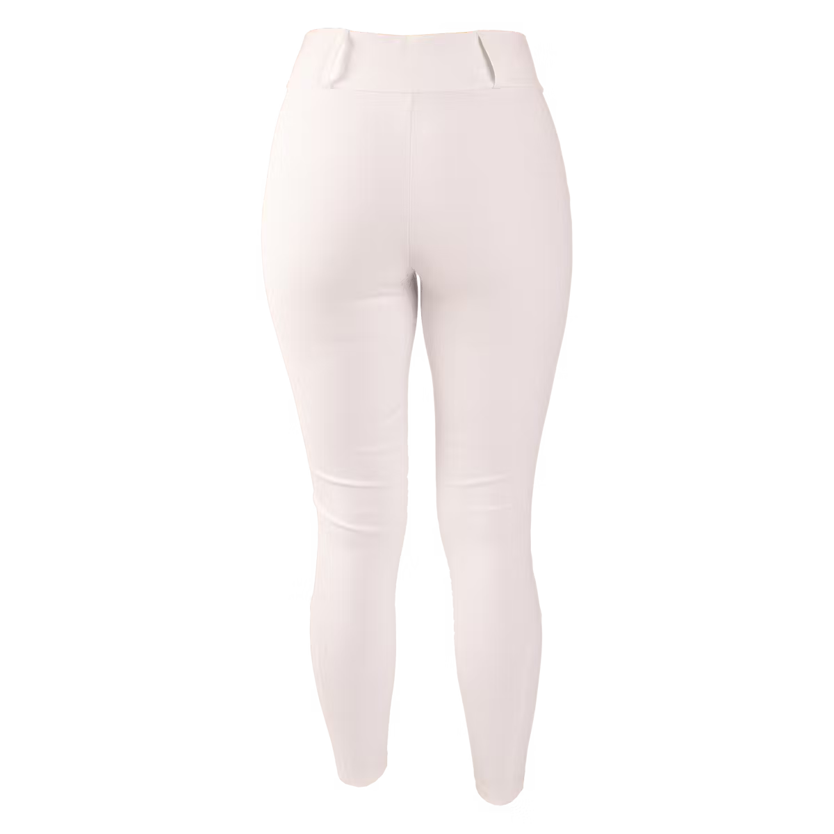 White pants with slight distressing on a white background