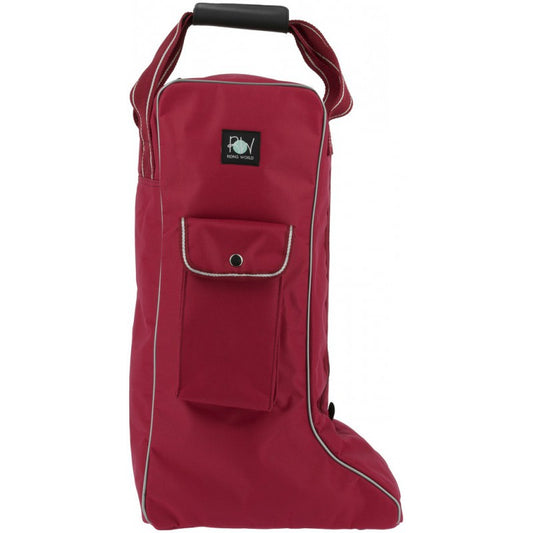 Boomerang Equestrian - Riding World Boot Bag Burgundy