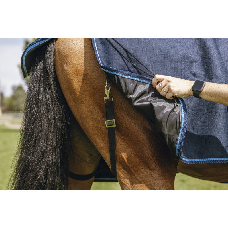 Boomerang Equestrian - Riding World Turnout Rug 220 g With Full Neck Navy